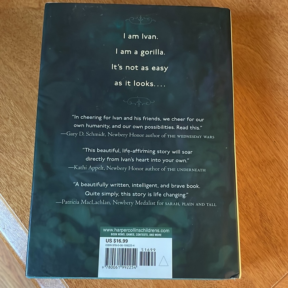 - The one, and only Ivan hard cover book by Katherine Applegate - Picture 2 of 4